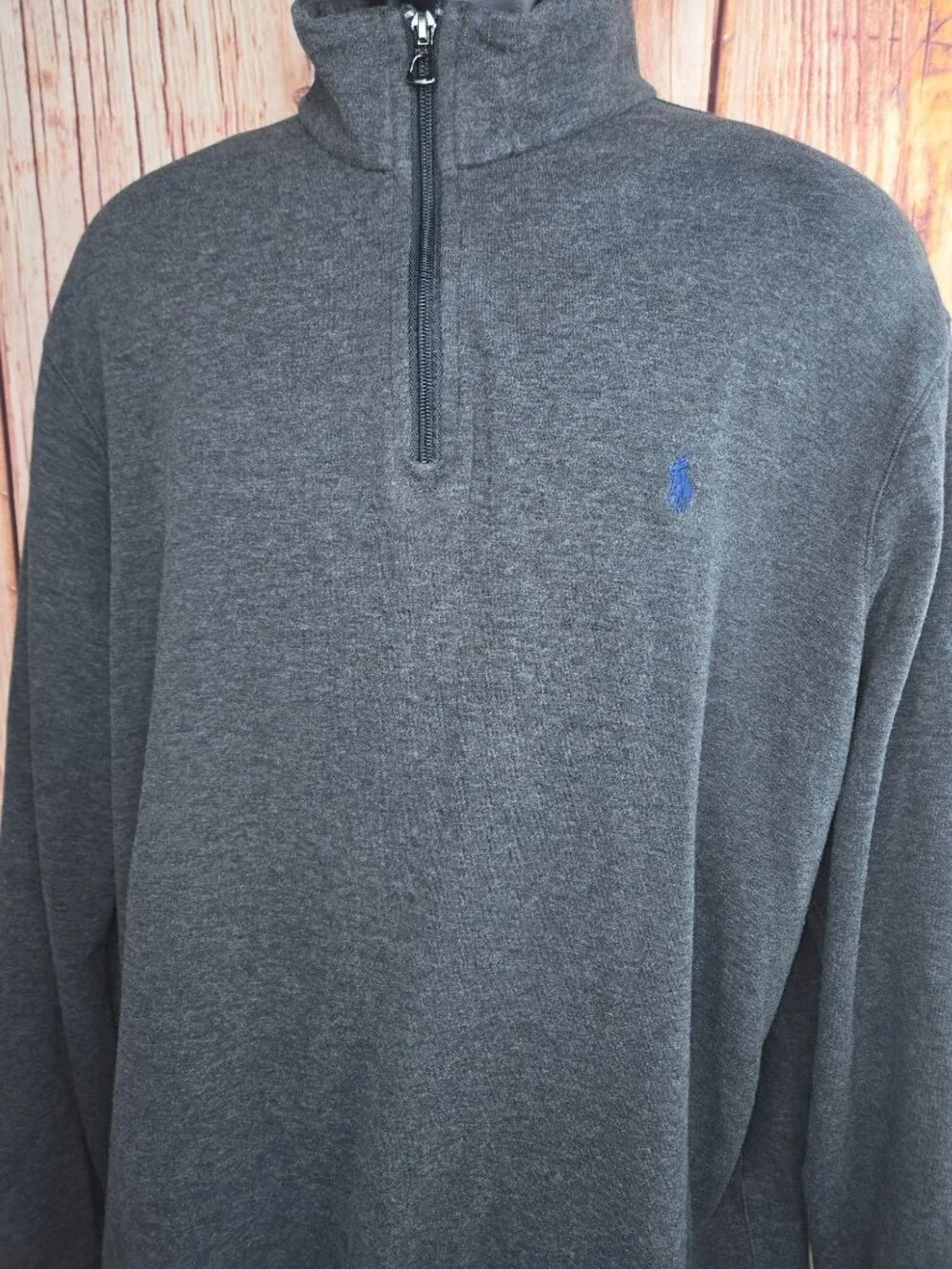 Polo Ralph Lauren Mens Gray 1/4 Zip Tech-Fleece Sweater XL